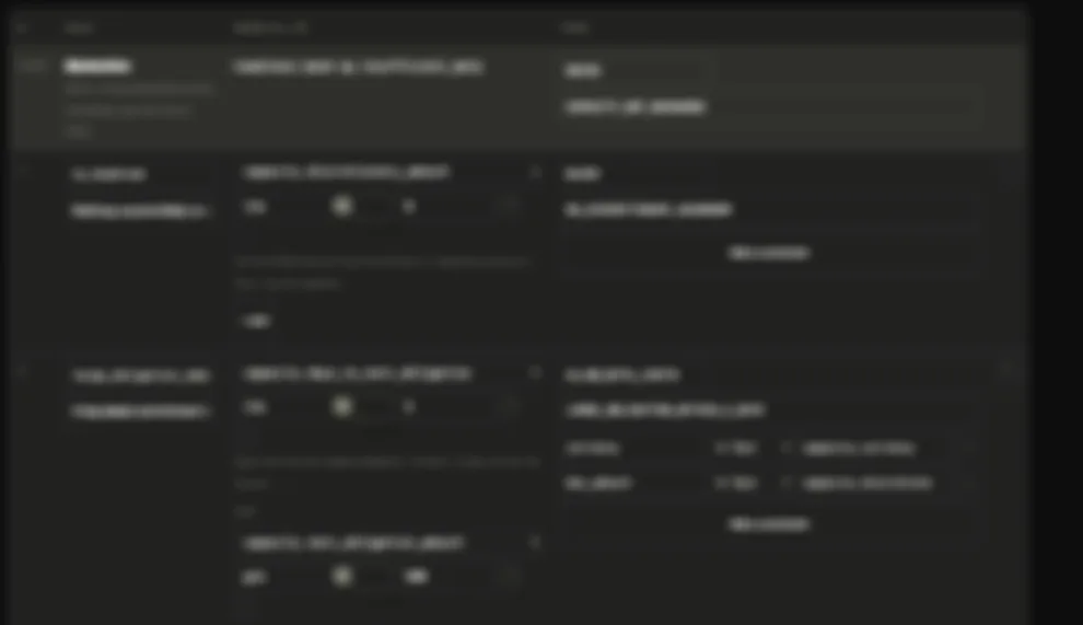 The Neumetria console showing an action policy as a rule table, with the conditions and the outcomes they produce legible and the rest of the screen out of focus.